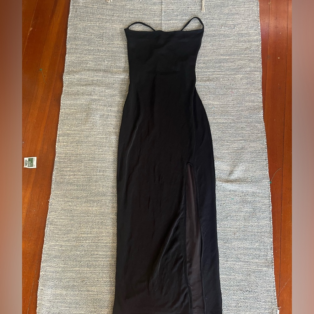 Hello Molly Black Midi Shimmer Evening Formal Dress - Picture 3 of 6